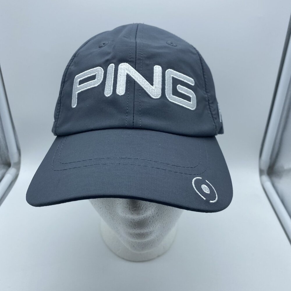 Ping Gray Hat Cap Strap-Back Polyester Spandex - image 2